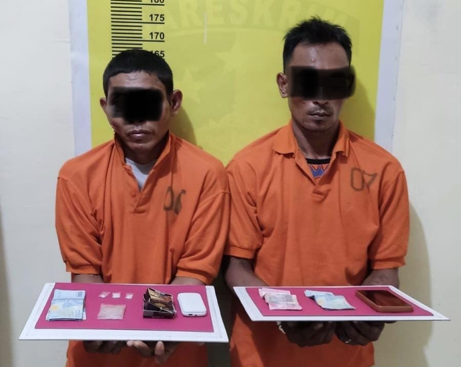 Dua Pengedar Sabu Diciduk di Seberida, Barang Bukti 1,2 Gram Diamankan