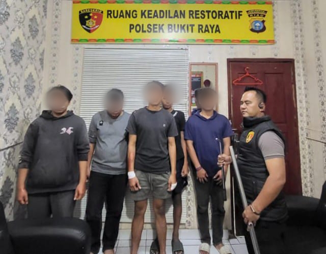 Tawuran Remaja di Pekanbaru Digagalkan, Lima Orang Diamankan Polisi