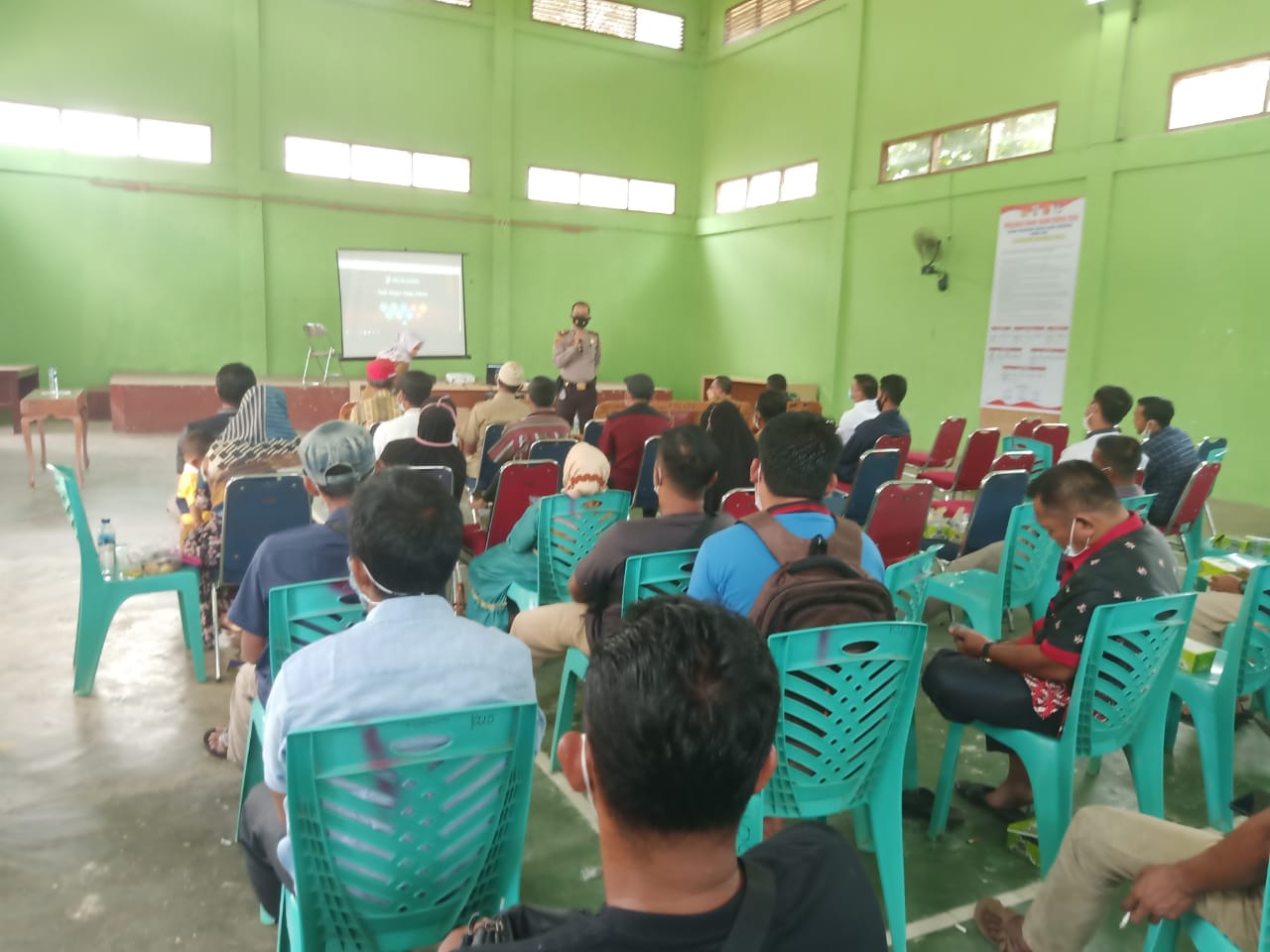 Kapolsek Pangkalan Lesung dan Upika Ikuti Zoom Metting Bersama Kapolres Pelalawan