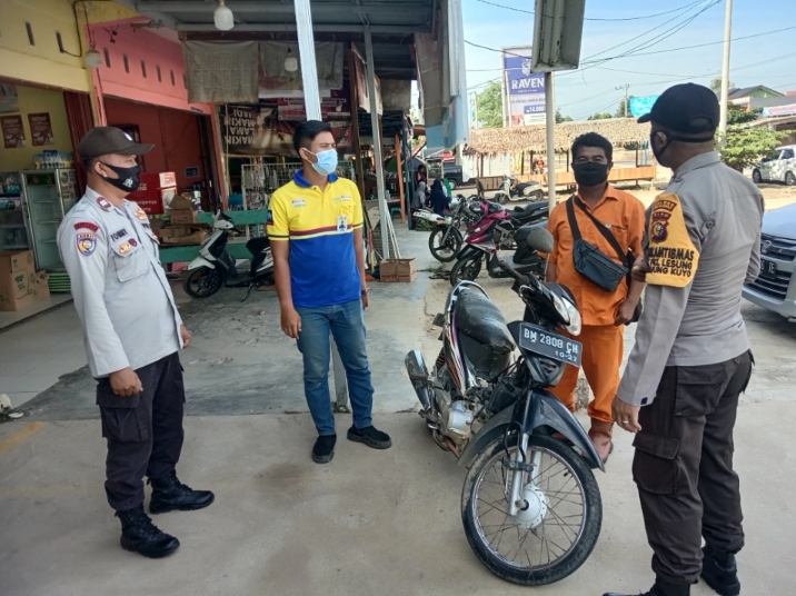 Imbauan Prokes, Polsek Pangkalan Lesung Laksanakan Operasi Yustisi