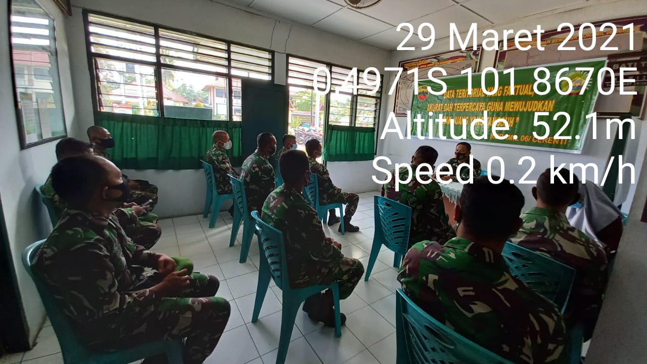 Koramil 06/Cerenti Dim 0302/Inhu Gelar Tatalaksana Binter Tahun 2021
