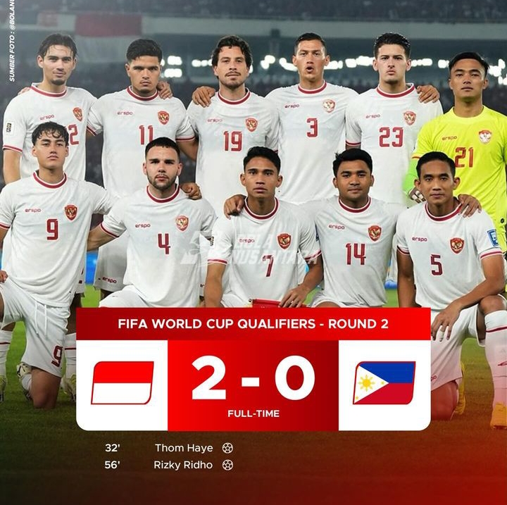 Usai Kalahkan Filipina, Timnas Indonesia Lolos ke Babak 3 Kualifikasi Piala Dunia 2026