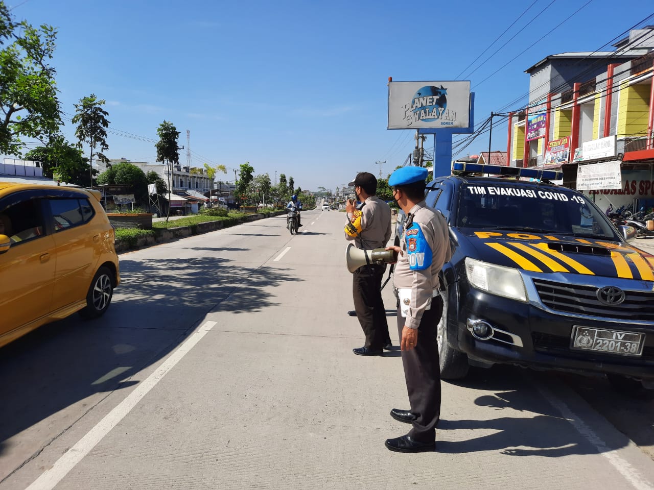 Polsek Pangkalan Kuras Imbau Warga Ikut Vaksinasi Covid-19