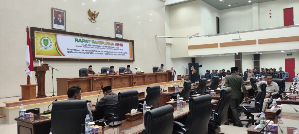 DPRD Inhil Gelar Paripurna Pandangan Fraksi terhadap Ranperda APBD 2025