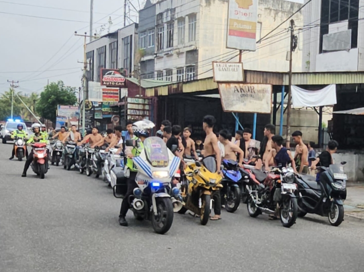 Balap Liar Marak Usai Subuh, Polresta Pekanbaru Sita 28 Motor