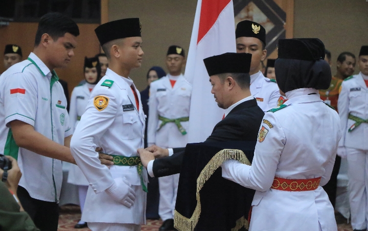 40 Paskibraka Pekanbaru Dikukuhkan, Pj Wako: Mereka Sehat dan Siap Melaksanakan Tugas