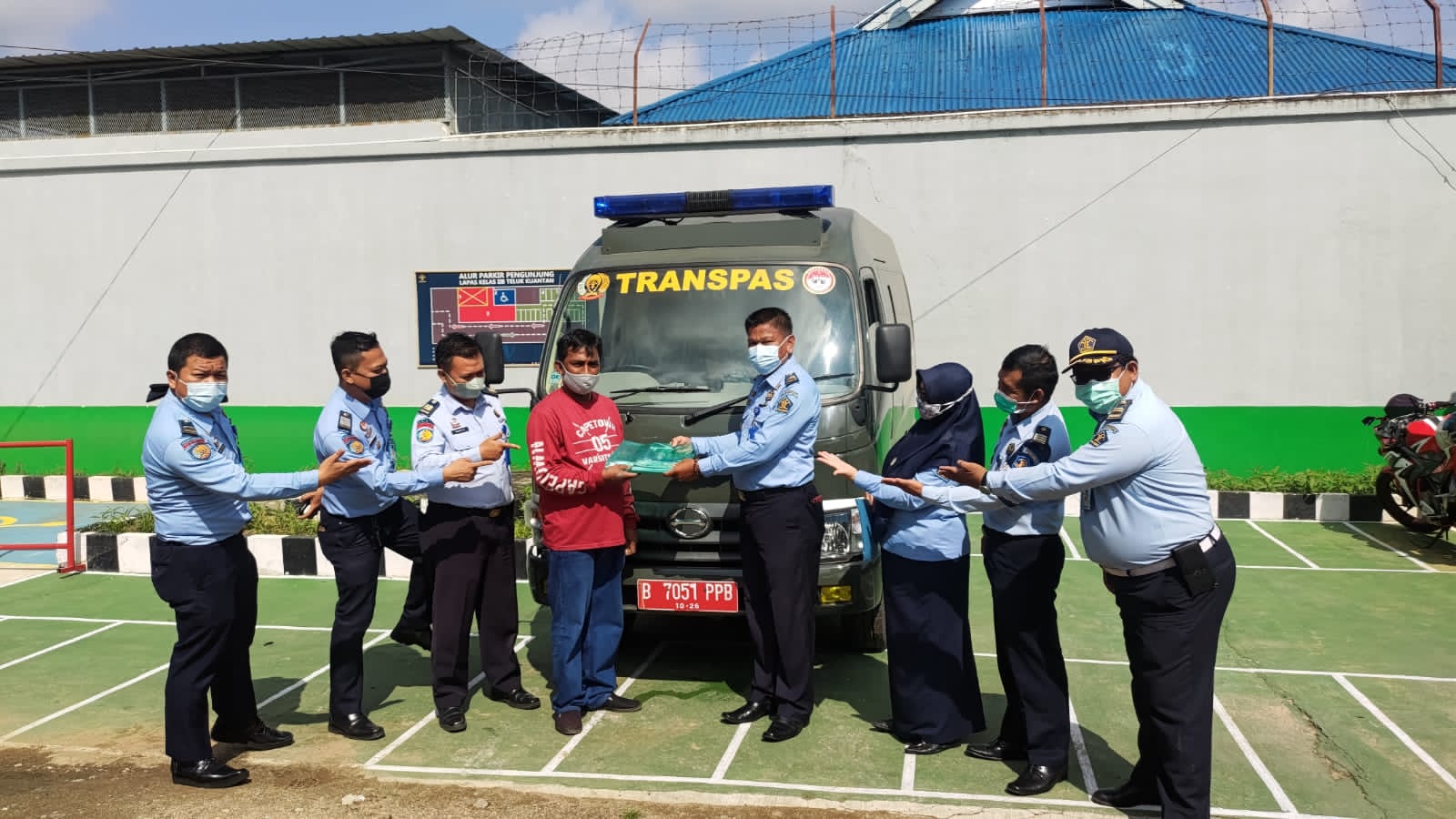 Lapas Kelas IIB Teluk Kuantan Mendapatkan 1 Unit Mobil Trans Pas Dari Ditjen Kemenkumham RI