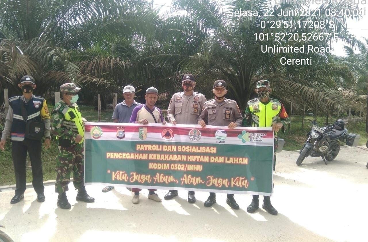 Tingkatkan Pengawasan Karlahut, Babinsa Koramil 06/ Cerenti Dim 0302/ Inhu Laksanakan Patroli 