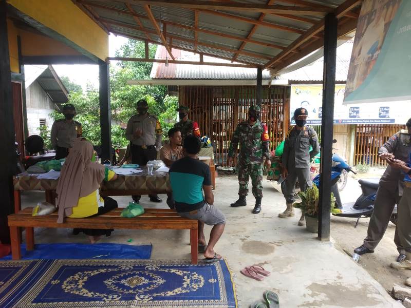 Pendisiplinan Terhadap Masyarakat di Tengah Pandemi, Polsek Bunut Gelar Operasi Yustisi