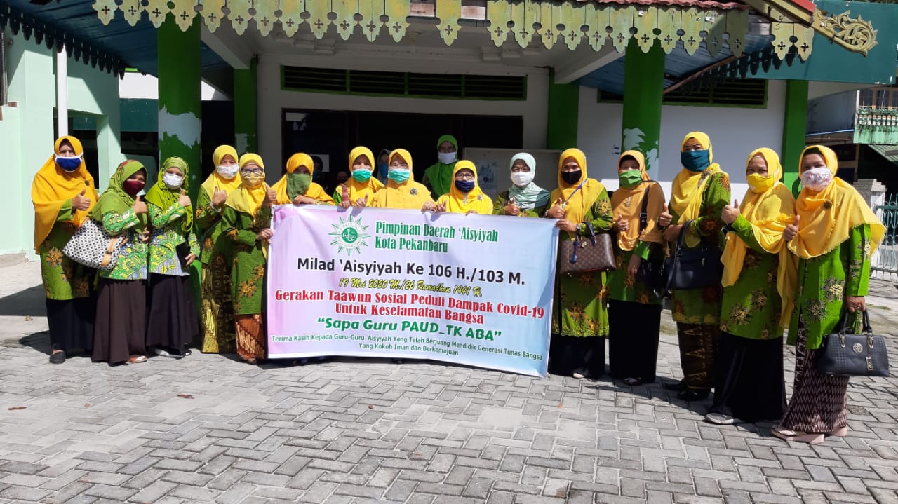 PD Aisyiyah Kota Pekanbaru Bagikan Santunan Kaum Dhuafa/Anak Yatim Dan Sapa Guru Paud/TK Se-kota Pekanbaru.
