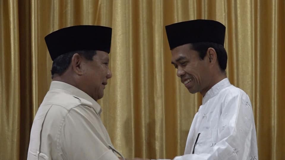 UAS Sebut Umat Berharap Besar Prabowo Jadi Presiden