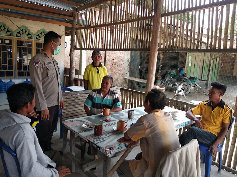 Hindari Penyebaran Covid-19, Polsek Langgam Lakukan Operasi Yustisi Dialogis