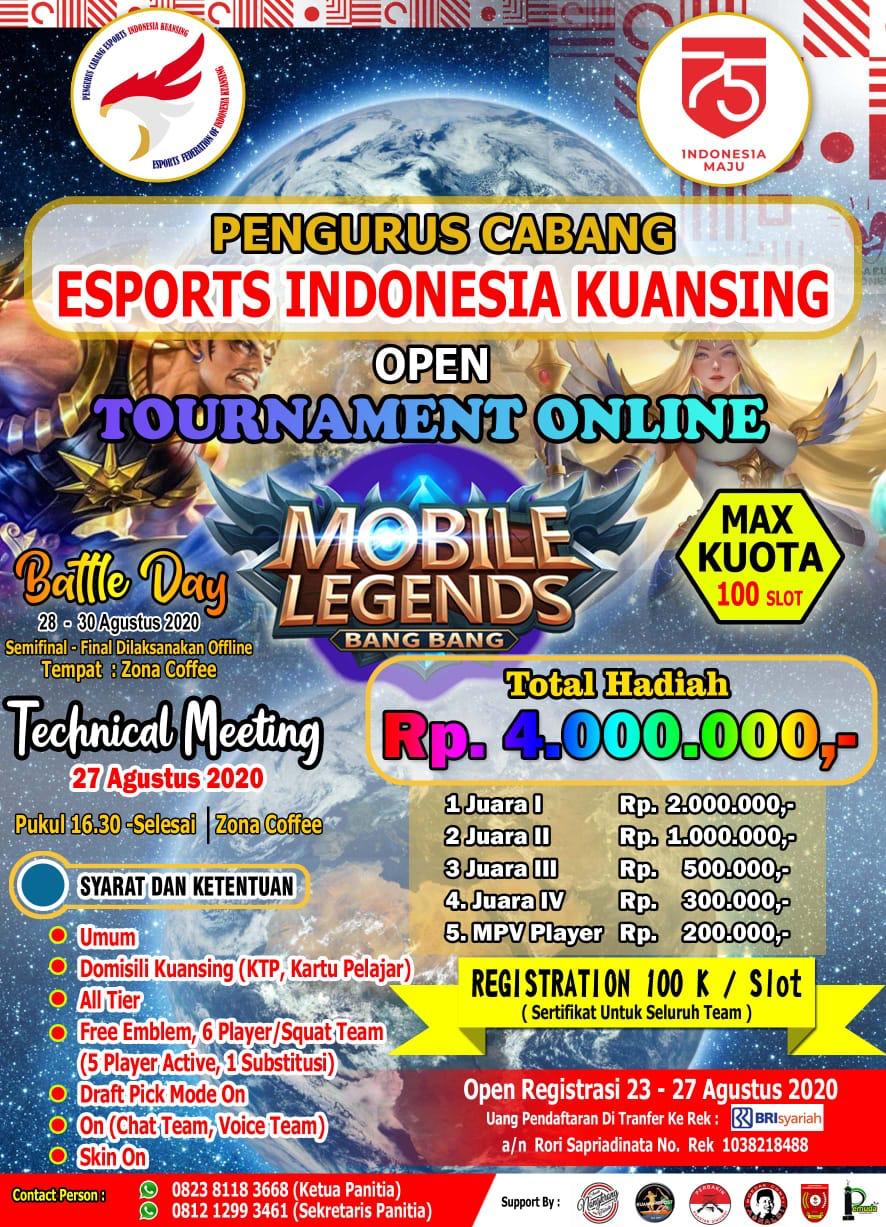 Baru Terbentuk,PENGCAB Esports Indonesia Kab. Kuansing Langsung Tancap Gas Gelar Turnamen Mobile Legend