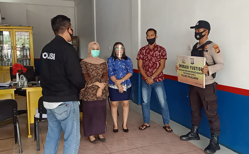 Cegah Penyebaran Covid-19, Polsek Ukui Intens Laksanakan Operasi Yustisi