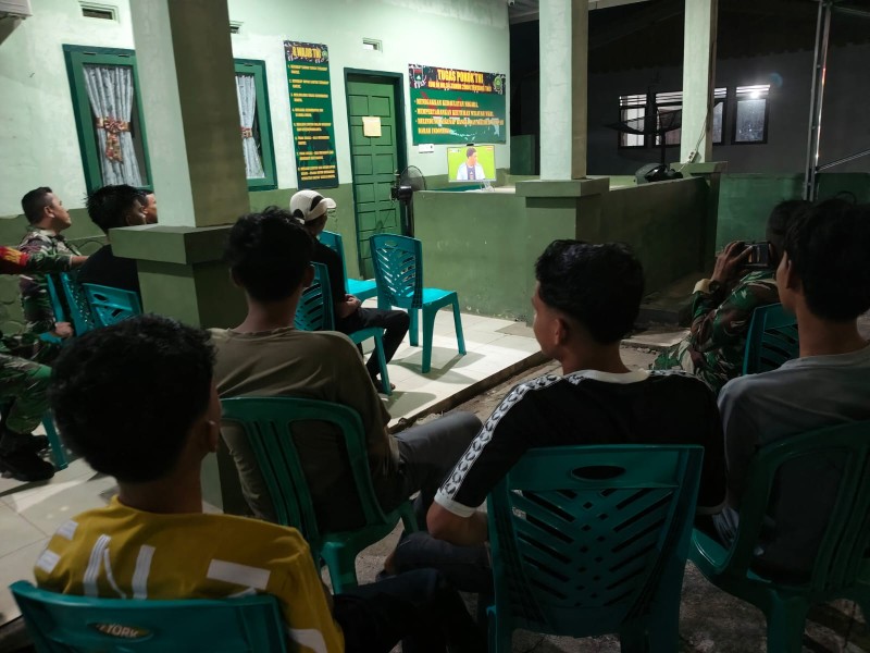 Koramil 07/KH Gelar Nobar Piala Dunia 2026, Warga Antusias Hadir