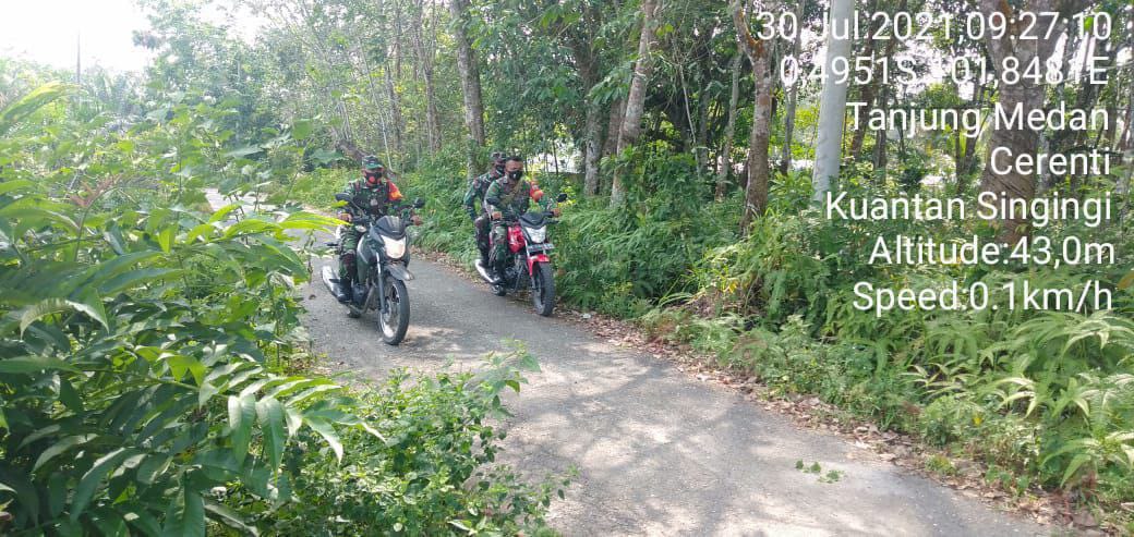 Serka M.Amin Babinsa Koramil 06/Cerenti Kodim 0302/Inhu Tingkatkan Patroli  Dan Sosialisasi Karlahut