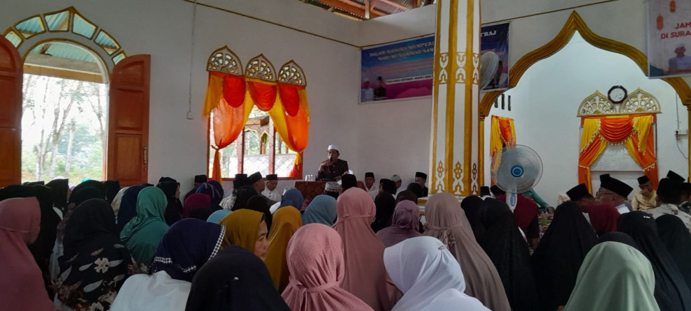 Sekitar 500 Jama'ah Hadiri Wirid Bulanan Jama'ah Thoriqah Syathariyah Kuansing