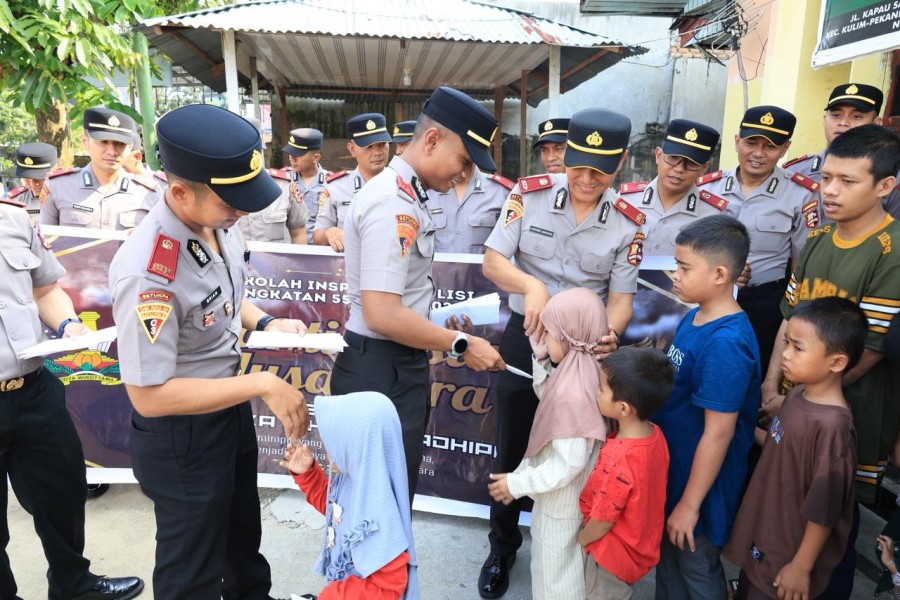 Siswa Setukpa Polri Angkatan 55 Polda Riau Gelar Bakti Sosial dan Tanam Pohon di Panti Asuhan Al-Ikhlas