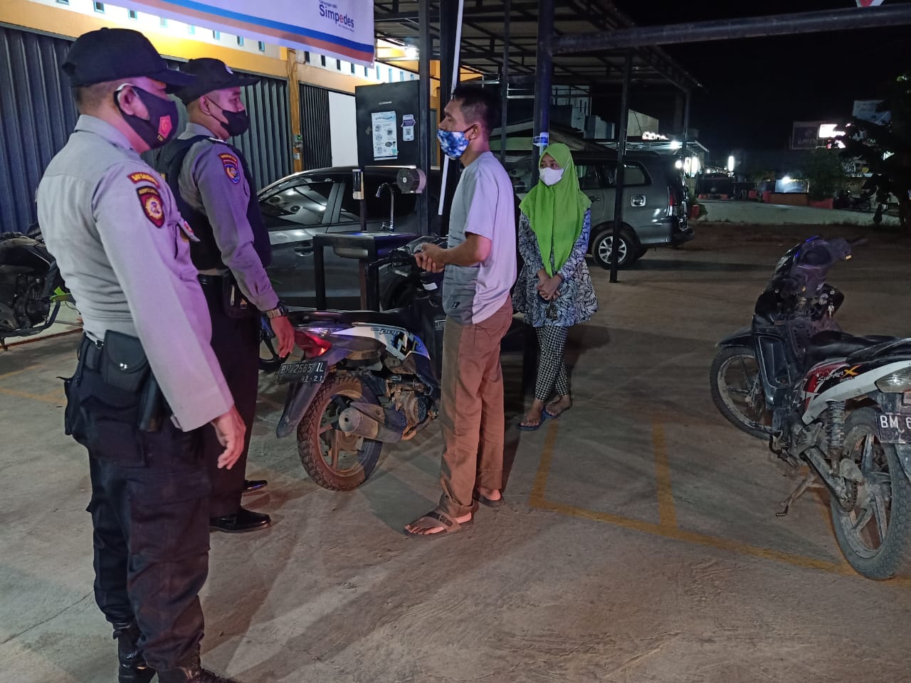 Tingkatkan KRYD, Kapolsek Pangkalan Lesung Kerahkan Personel Patroli C3 Malam