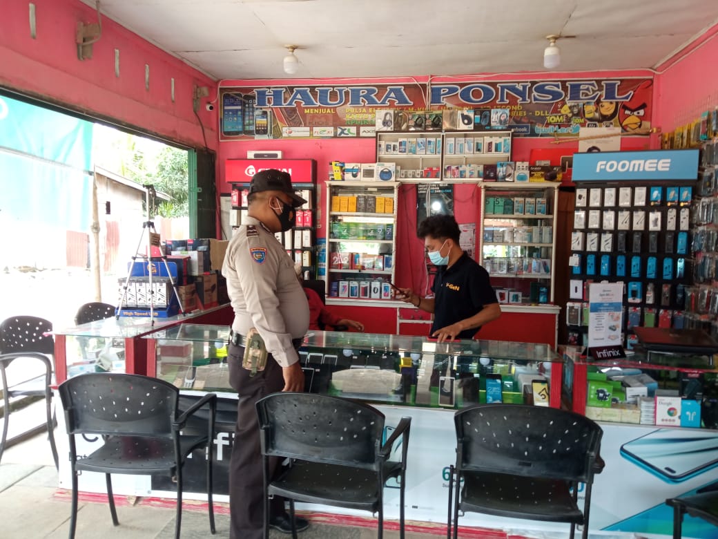 Patroli, Polsek Langgam Antisipasi Terjadinya Aksi C3 dan Sekaligus Sosialisasikan Prokes
