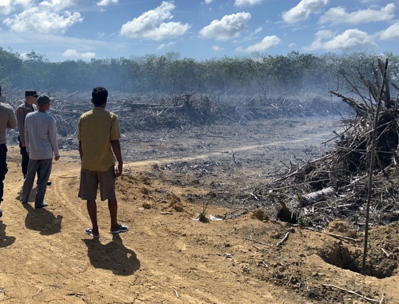 Bakar Lahan untuk Kebun Sawit, Seorang Warga Pekanbaru Diamankan Polres Kuansing