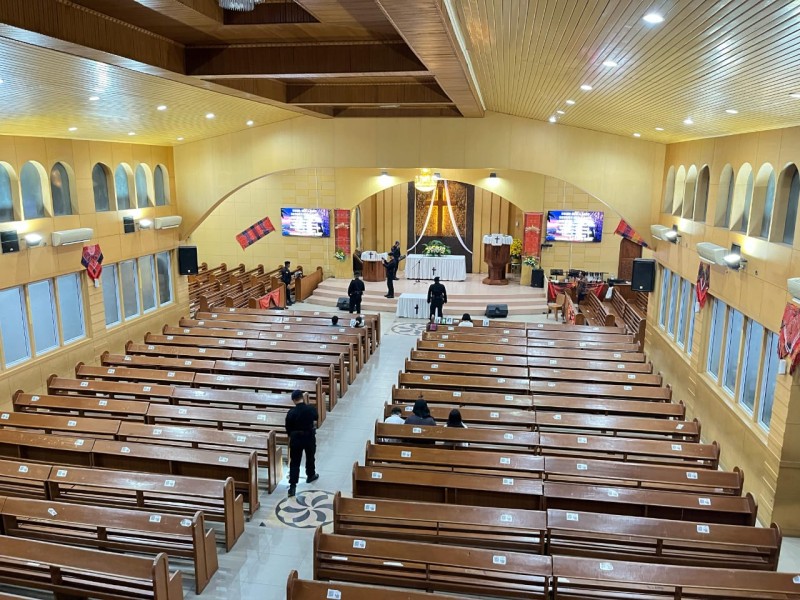 Brimob Polda Riau Sterilisasi Gereja Demi Keamanan Perayaan Paskah