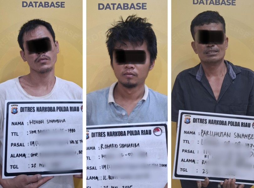 Polda Riau Tangkap 3 Pengedar Sabu di Warung, Berkat Laporan Warga via TikTok