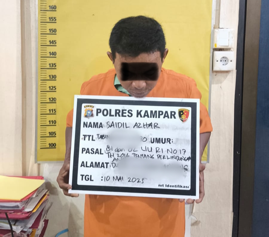 Cabuli Anak Sambung di Warung Pecel Lele, Ayah Tiri di Kampar Ditangkap