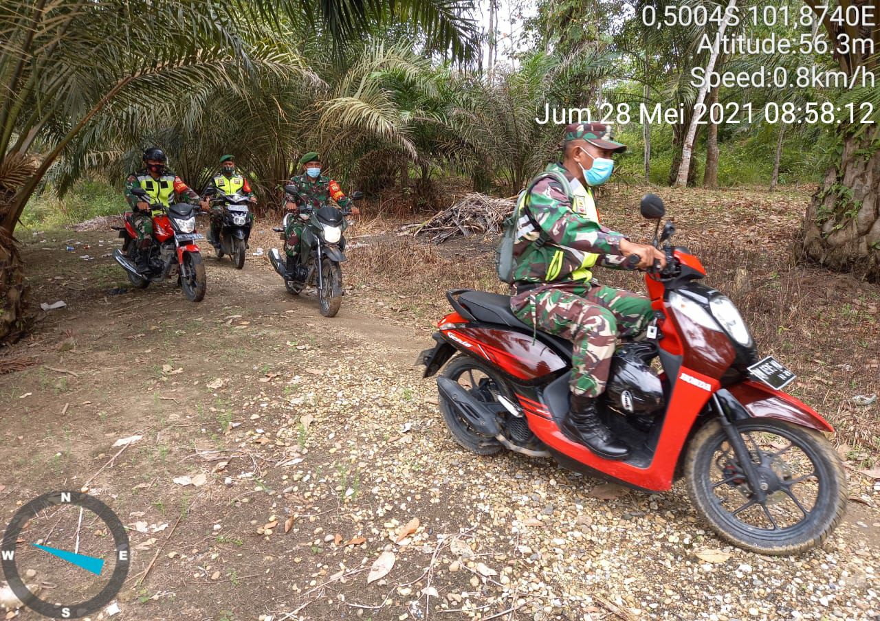 Babinsa Koramil 06/Cerenti Dim 0302/Inhu Galakkan Sosialisasi Dan Patroli Cegah Karlahut