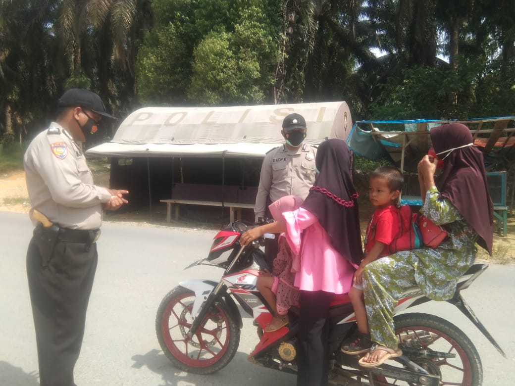 Tekan Penyebaran Covid-19, Polsek Kerumutan Jalankan Operasi Yustisi