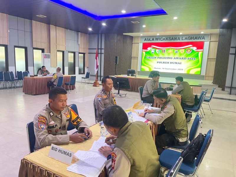 Polres Dumai Dinilai Tim Polda Riau dalam Green Policing Award 2025