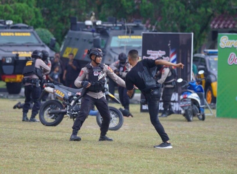 Aksi Tim RAGA Warnai Peringatan Hari Bhayangkara ke-79 di Riau
