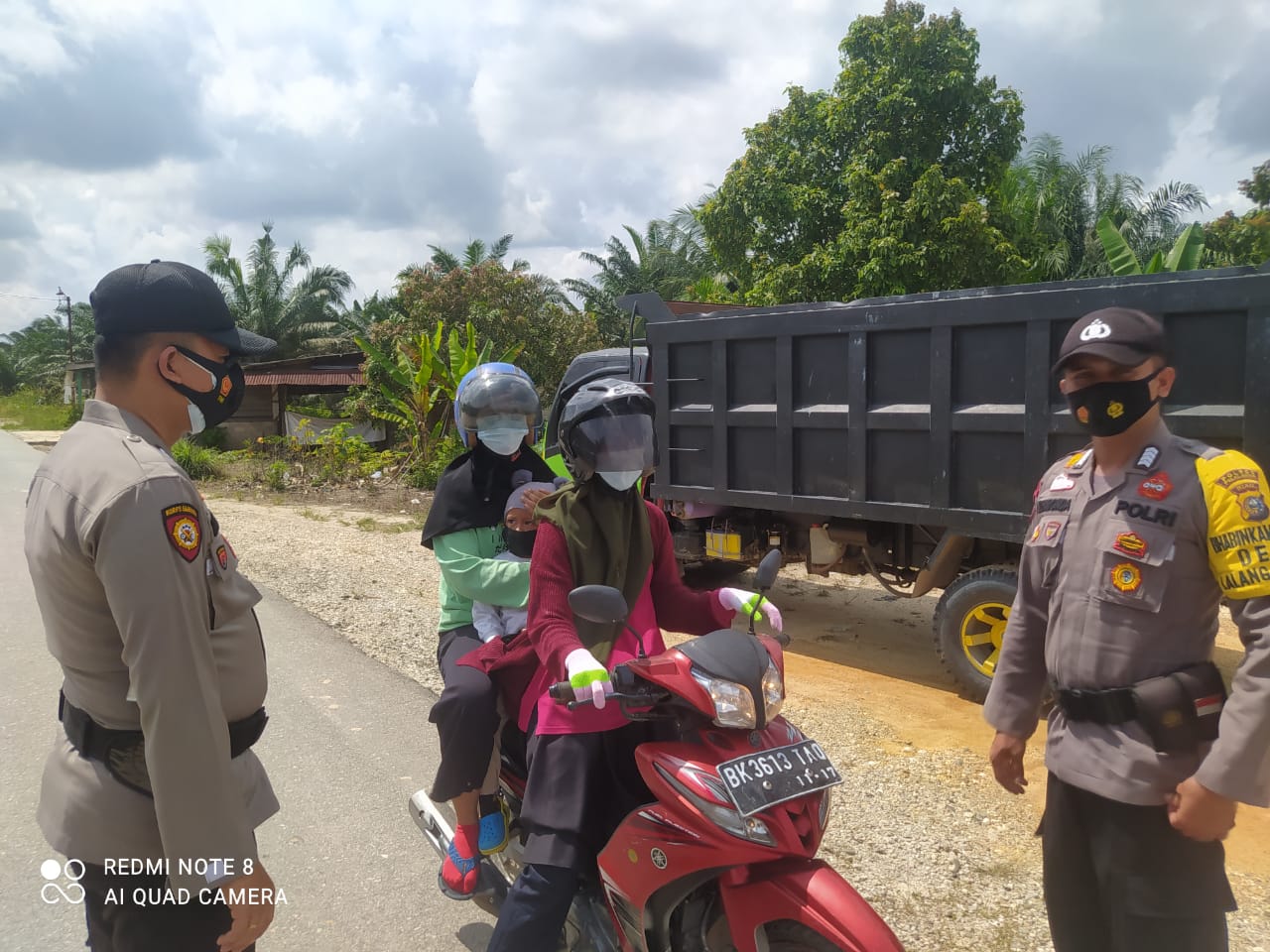 Polsubsektor Pelalawan Gelar Operasi Yustisi Pendisiplinan Prokes Masyarakat