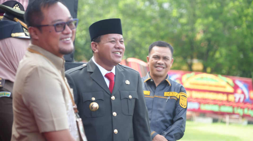 Hadiri HUT Bhayangkara ke 77  Suhardiman Apresiasi Capaian Polres Kuansing