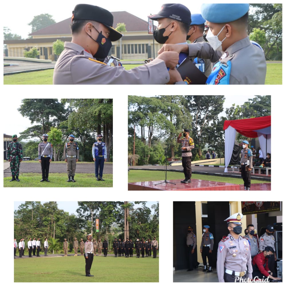 Kapolres Kuansing Pimpin Apel Gelar Pasukan Operasi Patuh Lancang Kuning 2022, Tertib Berlalu Lintas Menyelamatkan Anak Bangsa