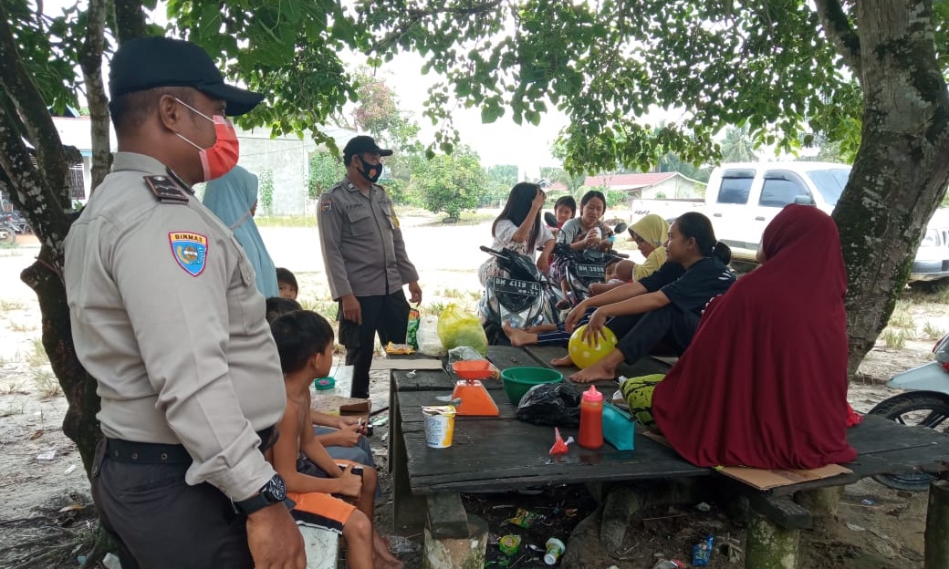 Selain Patroli C3, Polsek Langgam Juga Sosialisasi Pencegahan Penyebaran Covid-19