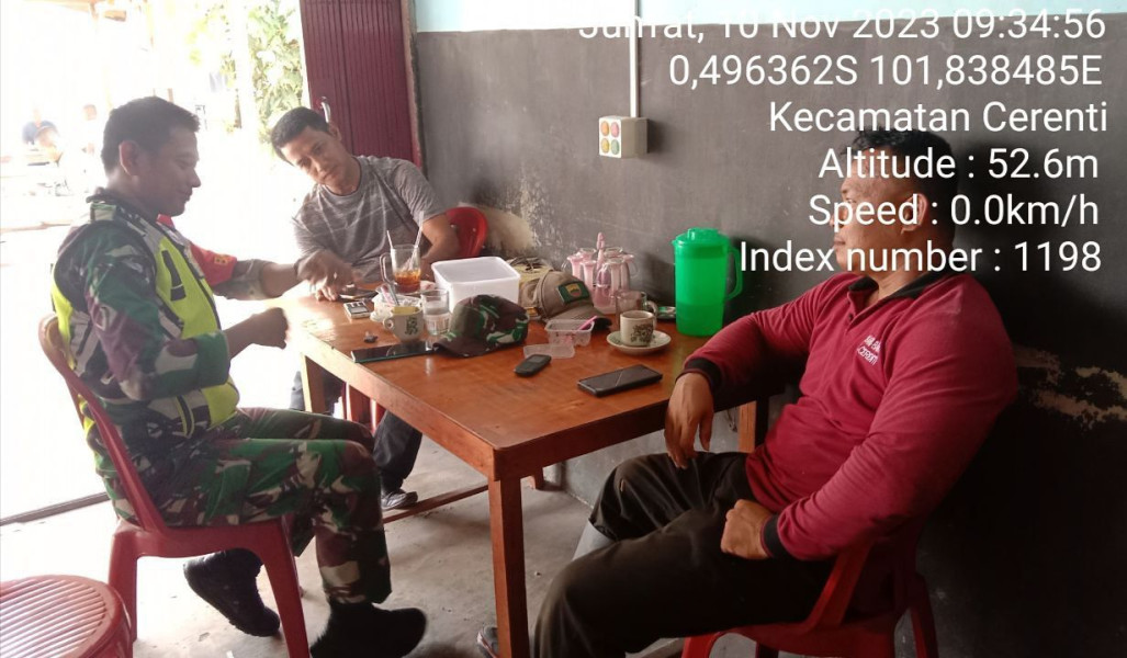 Serda Jama Anur Gelar Komsos dengan Warga Desa Binaan Tanjung Medan