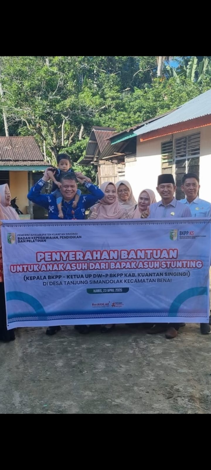 BKPP Kuansing Gerak Cepat,  Salurkan Bantuan untuk Anak Diduga Stunting di Tanjung Simandolak