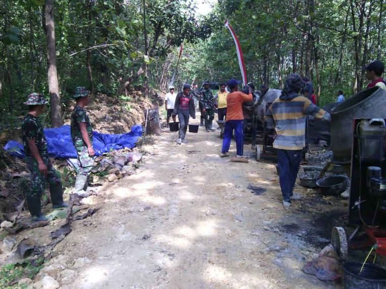 Satgas TMMD ke 101 Kodim Pati Percepat Pembangunan Sasaran Fisik