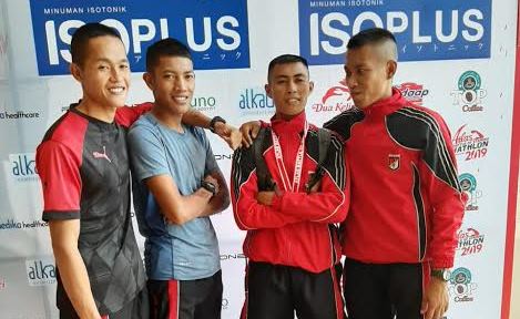 Yonif Raider 500/Sikatan Meriahkan Triathlon Surabaya 2019