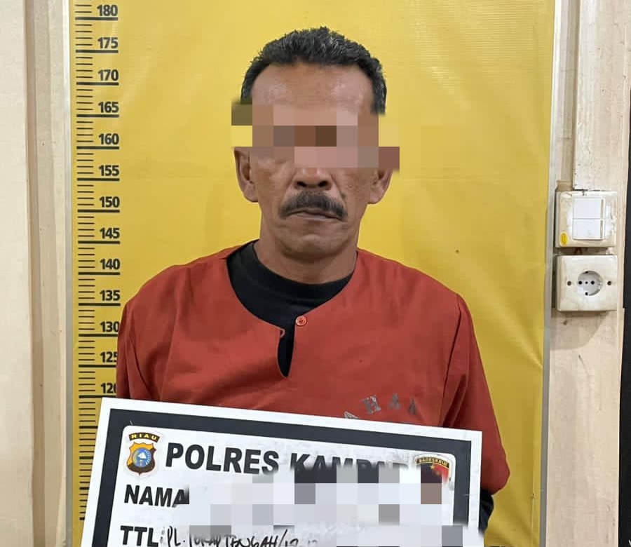 Polres Kampar Tangkap Pelaku Pembakaran Lahan 10 Hektare di Desa Merangin