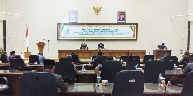 6 Fraksi DPRD Tanggapi LKPJ 2017 dan 6 Ranperda Usulan Pemkab Inhil