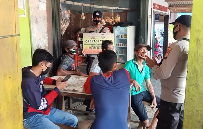 Polsek Ukui Gelar Operasi Yustisi di Pasar Tradisional Kelurahan Ukui