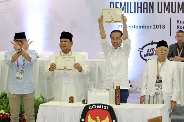Pilpres 2019, Joko Widodo-Ma'ruf Amin Nomor Urut 1, Prabowo Subianto-Sandiaga Uno Nomor Urut 2