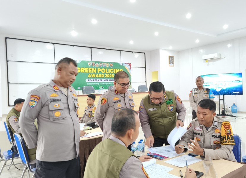 Tim Polda Riau Evaluasi Implementasi Green Policing di Polres Kepulauan Meranti