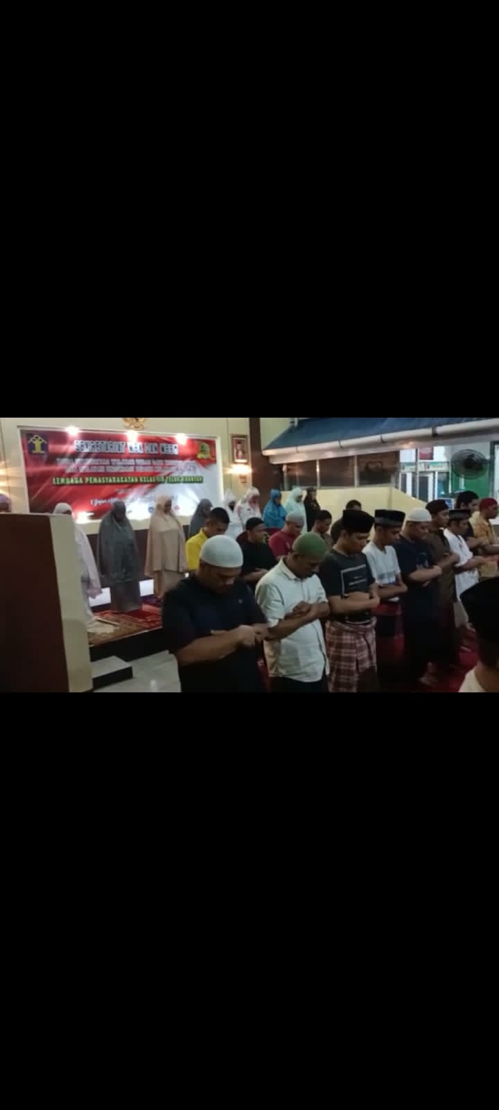 Warga Binaan Kelas IIB Teluk Kuantan Melaksanakan Sholat Tarawih Berjamaah dan Tadarus Al Qur'an