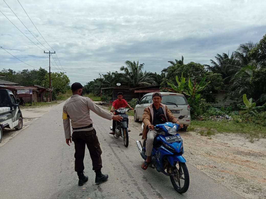 Operasi Yustisi, Polisi Pastikan Masyarakat Disiplin Jalankan Prokes di Kecamatan Pelalawan
