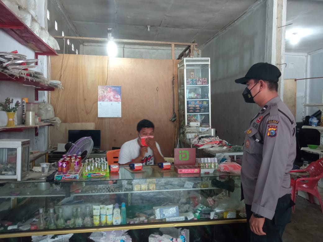 Polsek Langgam Gencar Patroli Antisipasi Kriminalitas dan Prokes