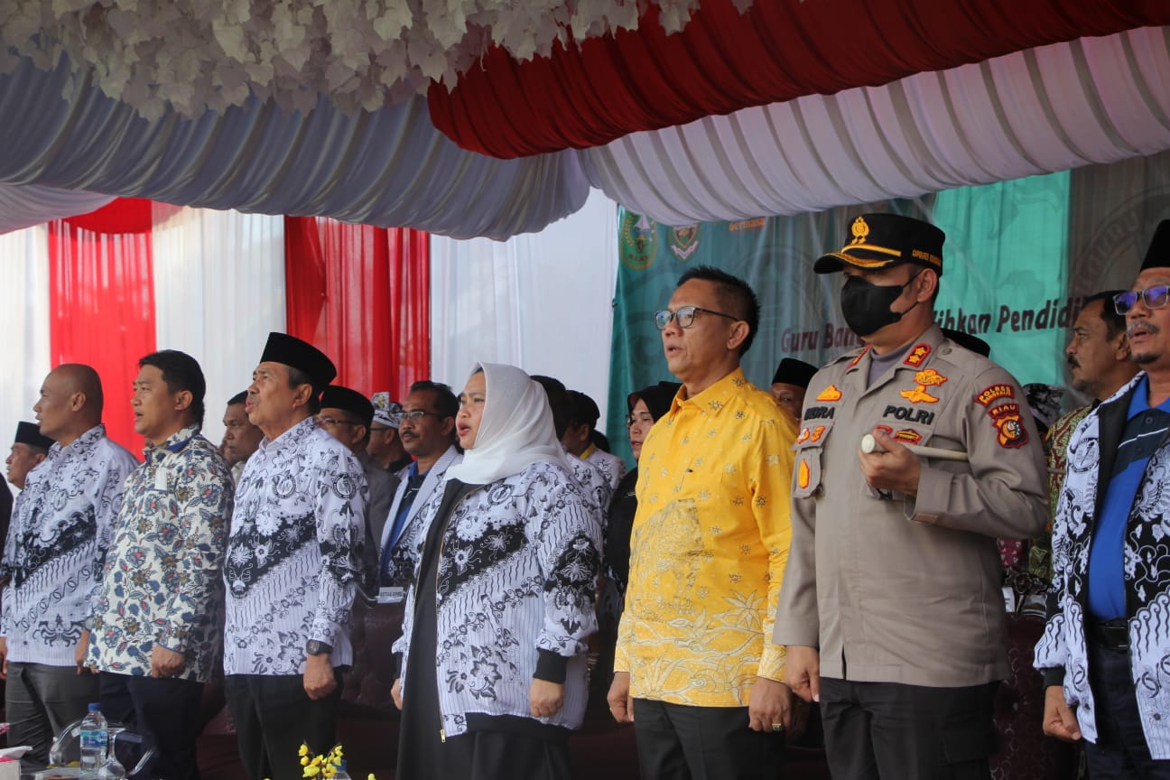 Kapolres Bengkalis Ikut Rayakan HUT PGRI Ke-77 Bersama Guru se-Kabupaten Bengkalis