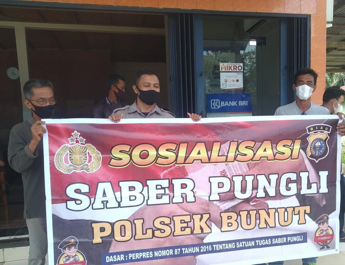 Polsek Bunut Sosialisasi Satgas Saber Pungli Kepada Masyarakat